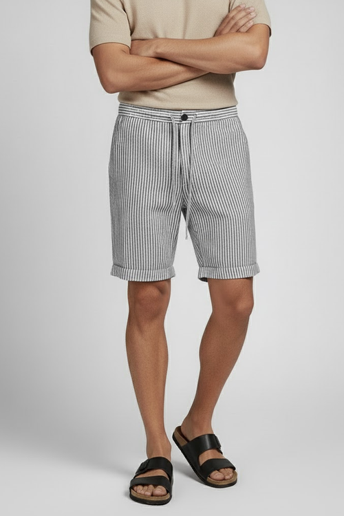 Bermuda Masculina Linho Listrada