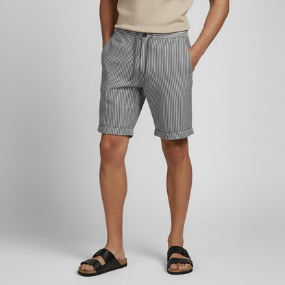 Bermuda Masculina Linho Listrada