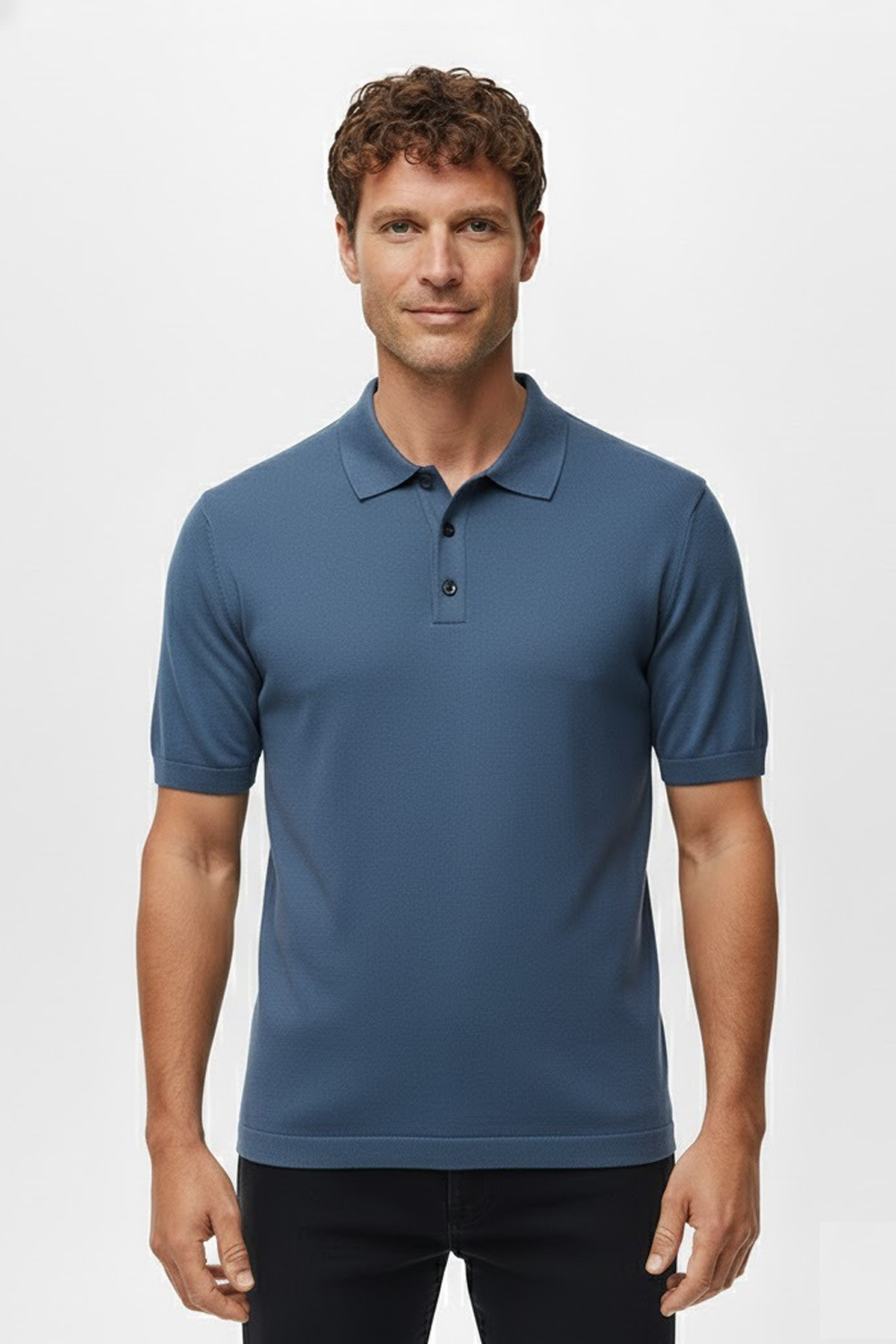 Camisa Polo Masculina em Seda Gelo Fiorinni