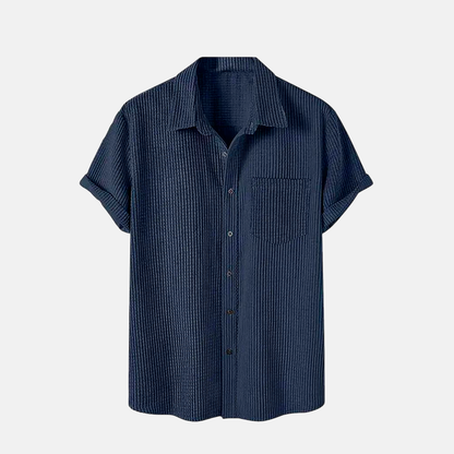 Camisa Manga Curta Fiorinni em Veludo Cotelê