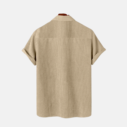 Camisa Manga Curta Fiorinni em Veludo Cotelê