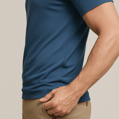 Camisa Polo Masculina em Seda Gelo Fiorinni