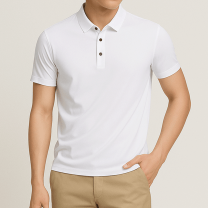 Camisa Polo Masculina em Seda Gelo Fiorinni