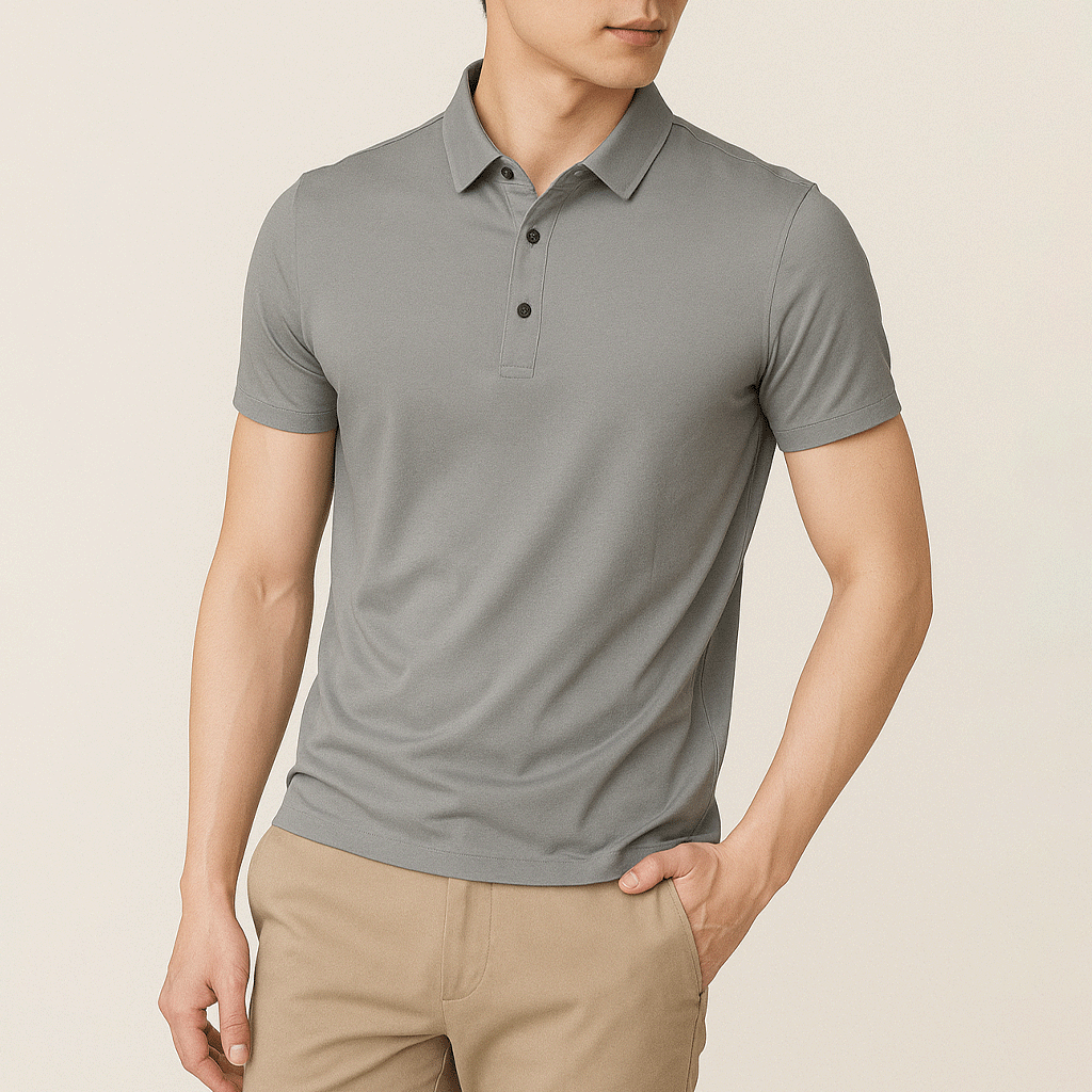 Camisa Polo Masculina em Seda Gelo Fiorinni