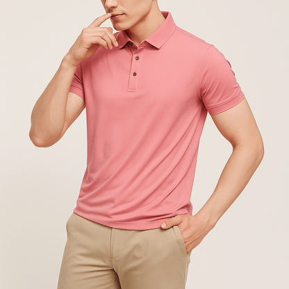 Camisa Polo Masculina em Seda Gelo Fiorinni