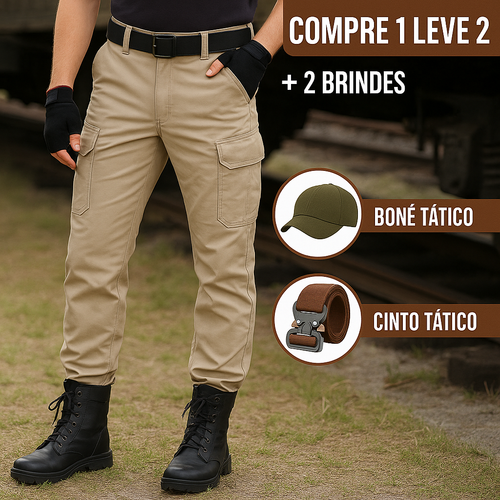 [2 PELO PREÇO DE 1] Calça Tática Steel Bravante + [Brindes Exclusivos]