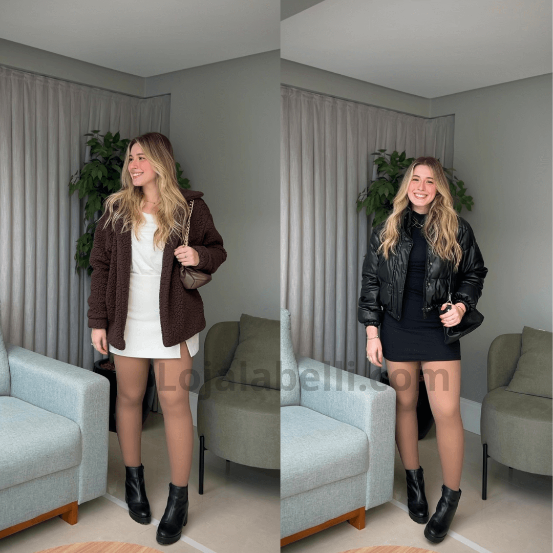 Kit 2 Meias-Calça Forrada Translúcida