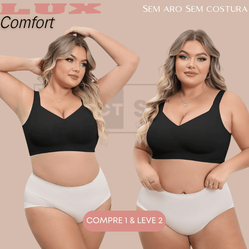 Sutiã Modelador Lux Comfort Sem Costura - Sustentação e Conforto [COMPRE 1 LEVE 2]