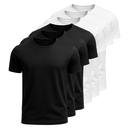 Kit 6 Camisetas Algodão Egípcio