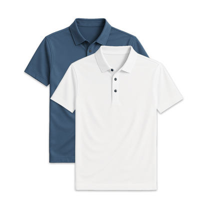 Conjunto 2 Camisas Polos em Seda Gelo Fiorinni